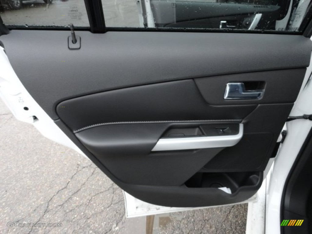 2012 Ford Edge Sport AWD Charcoal Black/Silver Smoke Metallic Door Panel Photo #60264512