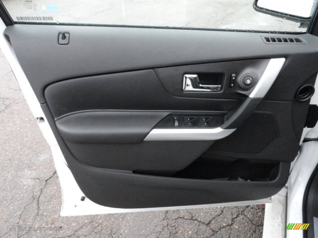 2012 Ford Edge Sport AWD Charcoal Black/Silver Smoke Metallic Door Panel Photo #60264519