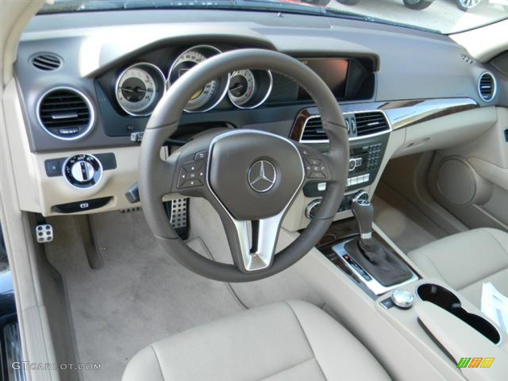 Almond Beige/Mocha Interior 2012 Mercedes-Benz C 250 Sport Photo #60264959