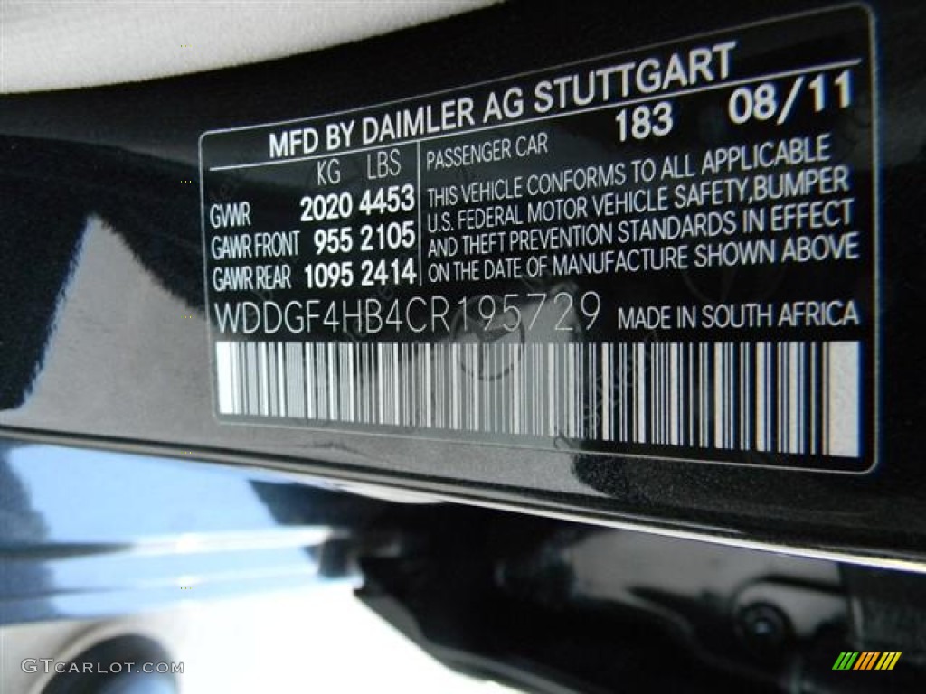 2012 C Color Code 183 for Magnetite Black Metallic Photo #60264965