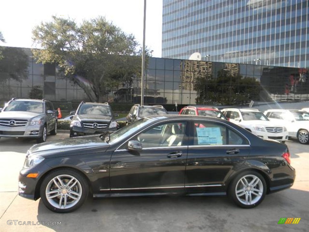 Magnetite Black Metallic 2012 Mercedes-Benz C 250 Sport Exterior Photo #60265814