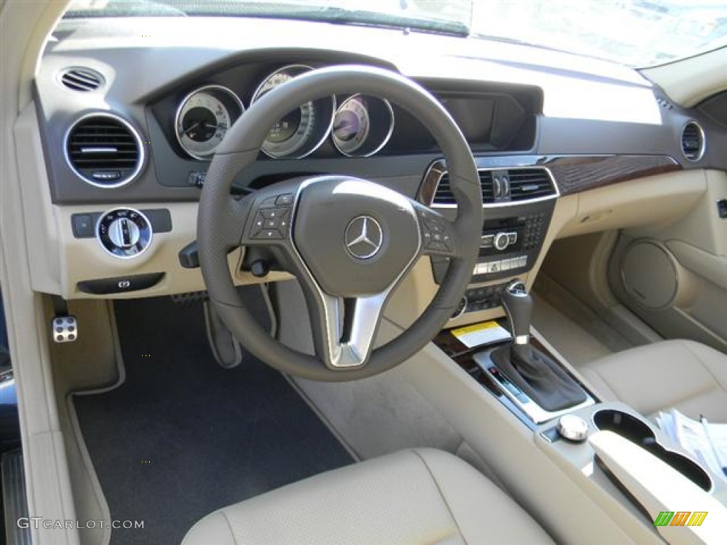 Almond Beige/Mocha Interior 2012 Mercedes-Benz C 250 Sport Photo #60265850