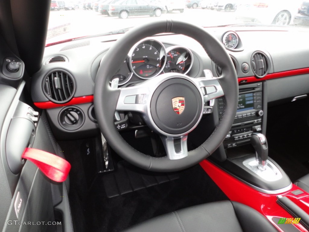 2012 Porsche Cayman R Black Dashboard Photo #60267002