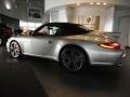 2012 Platinum Silver Metallic Porsche 911 Carrera 4S Cabriolet  photo #3