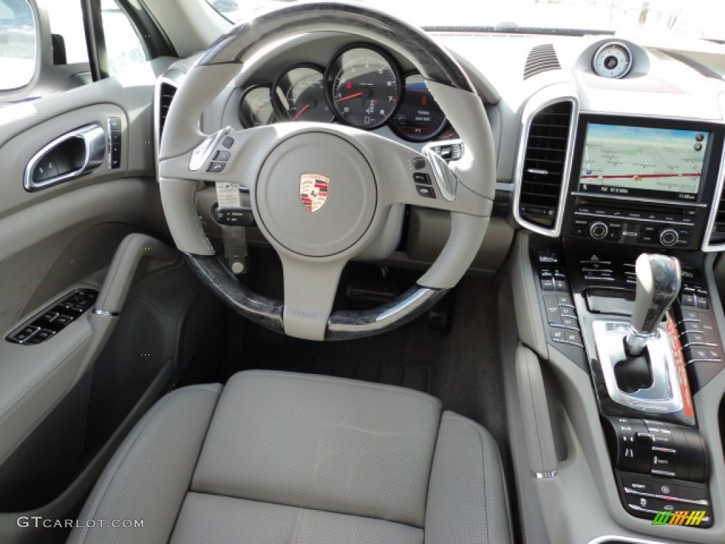 2012 Porsche Cayenne Standard Cayenne Model Platinum Grey Dashboard Photo #60267469