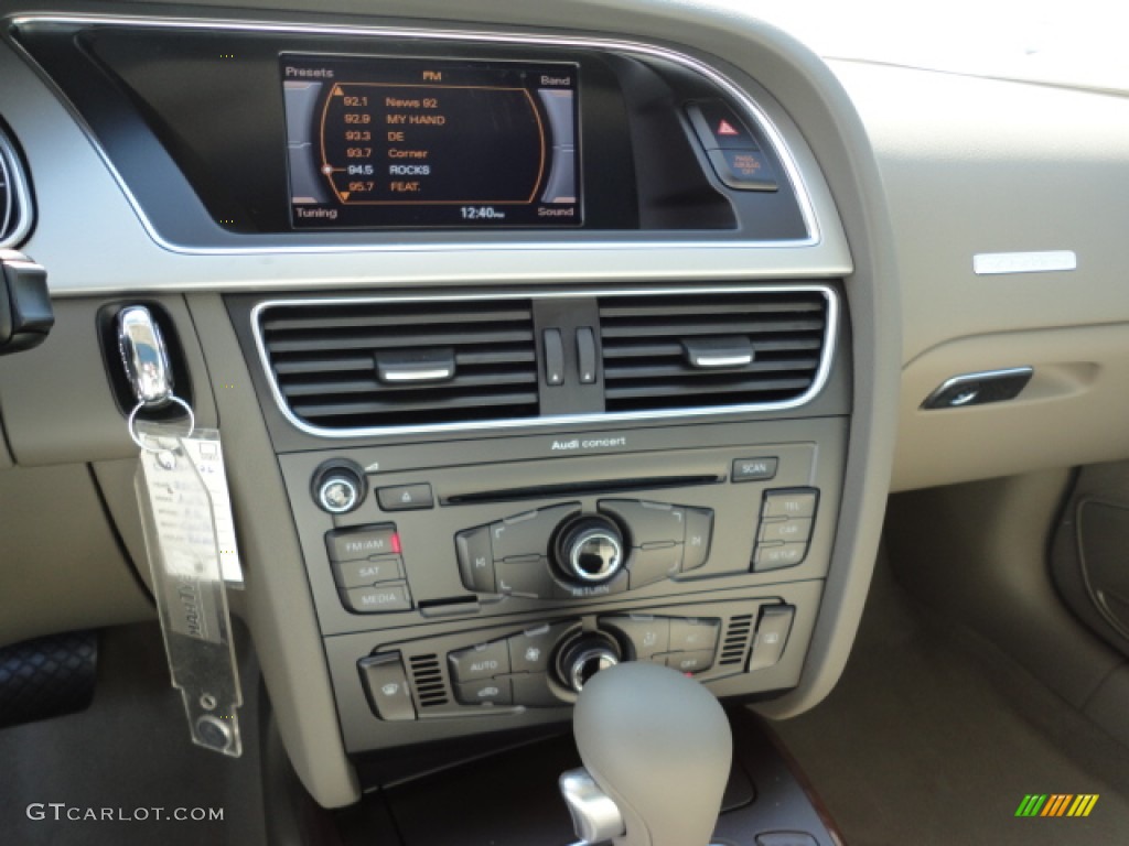 2012 A5 2.0T quattro Coupe - Moonlight Blue Metallic / Linen Beige photo #10