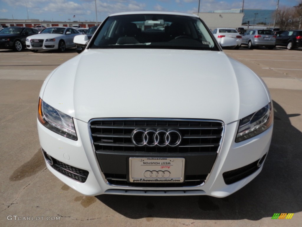 2012 A5 2.0T quattro Coupe - Ibis White / Black photo #2