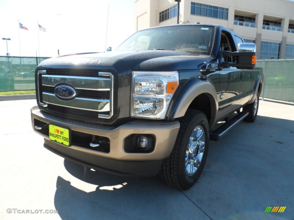 2012 F250 Super Duty King Ranch Crew Cab 4x4 - Tuxedo Black Metallic / Chaparral Leather photo #7