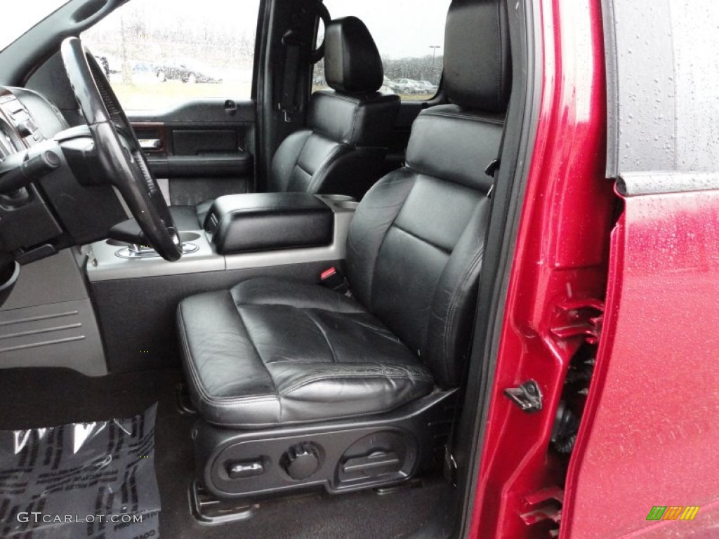 Black Interior 2008 Ford F150 Lariat SuperCrew 4x4 Photo #60275351