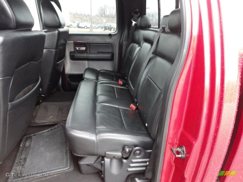 Black Interior 2008 Ford F150 Lariat SuperCrew 4x4 Photo #60275360