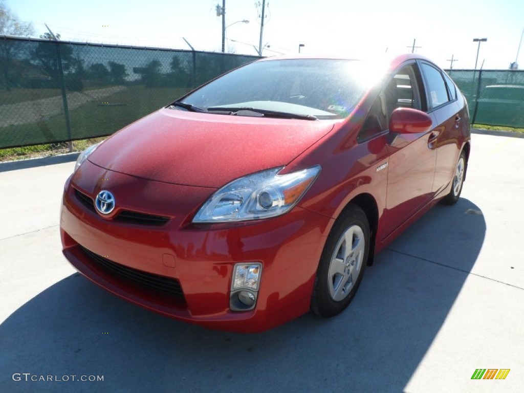 2011 Prius Hybrid II - Barcelona Red Metallic / Bisque photo #7