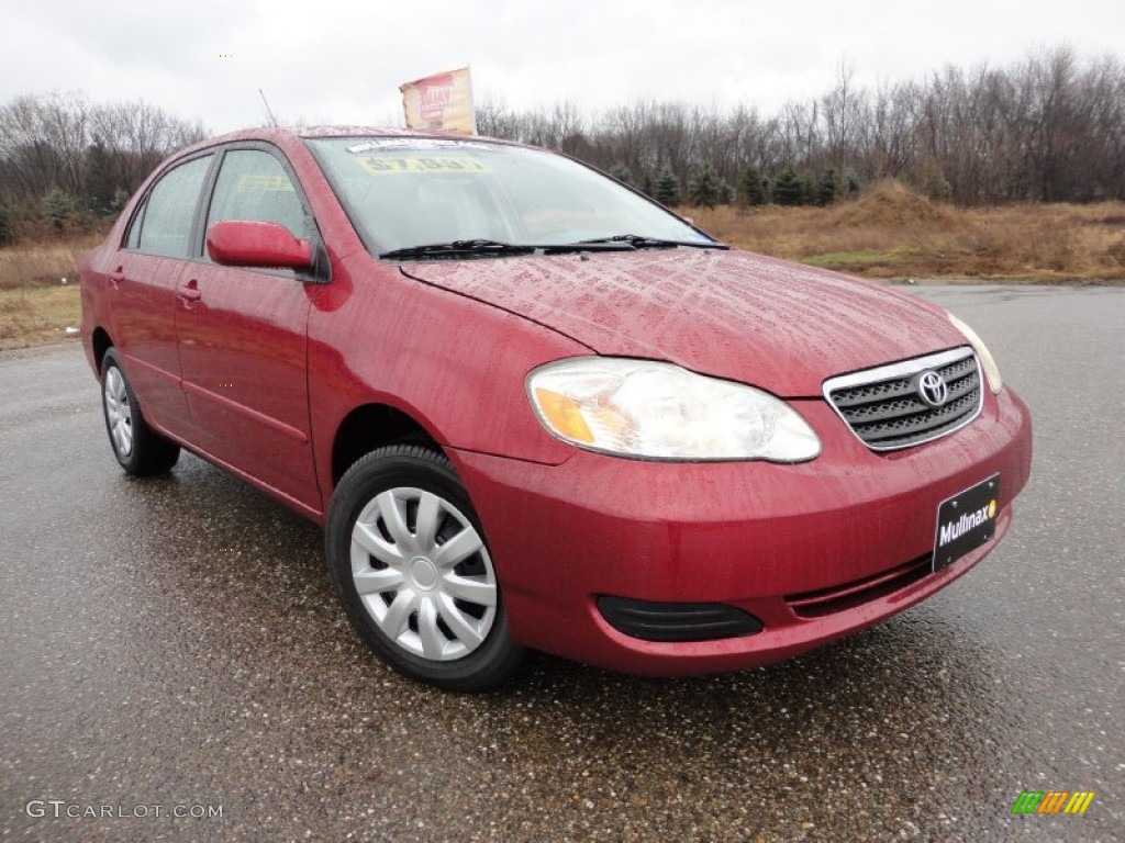 2005 Corolla CE - Impulse Red / Light Gray photo #1