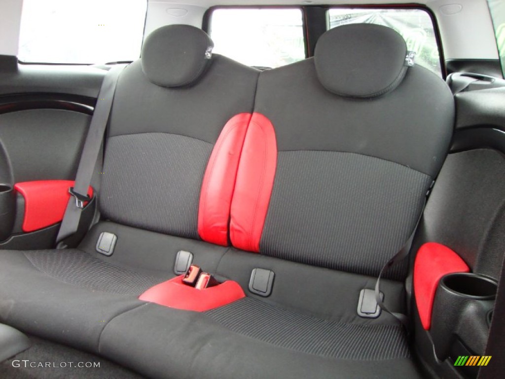 Black/Rooster Red Interior 2009 Mini Cooper S Clubman Photo #60276470