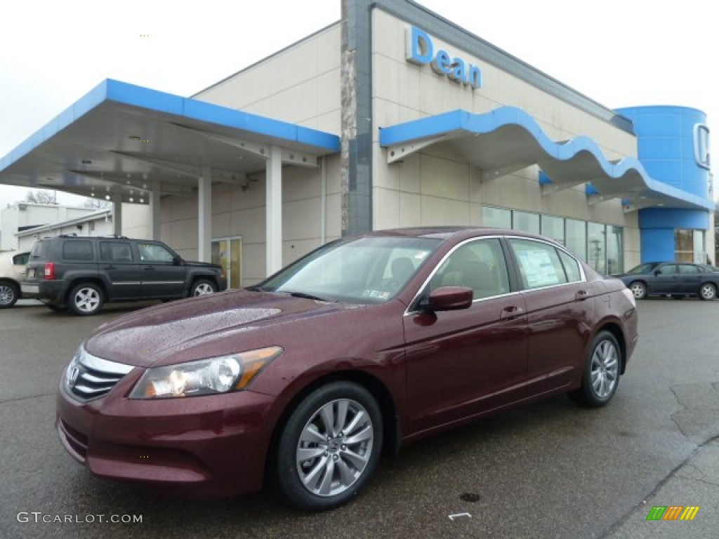 2012 Accord EX-L Sedan - Basque Red Pearl II / Ivory photo #1