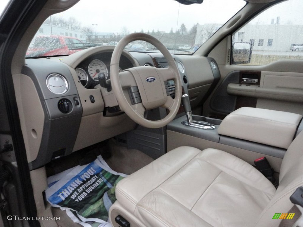 2004 F150 Lariat SuperCab 4x4 - Arizona Beige Metallic / Tan photo #5