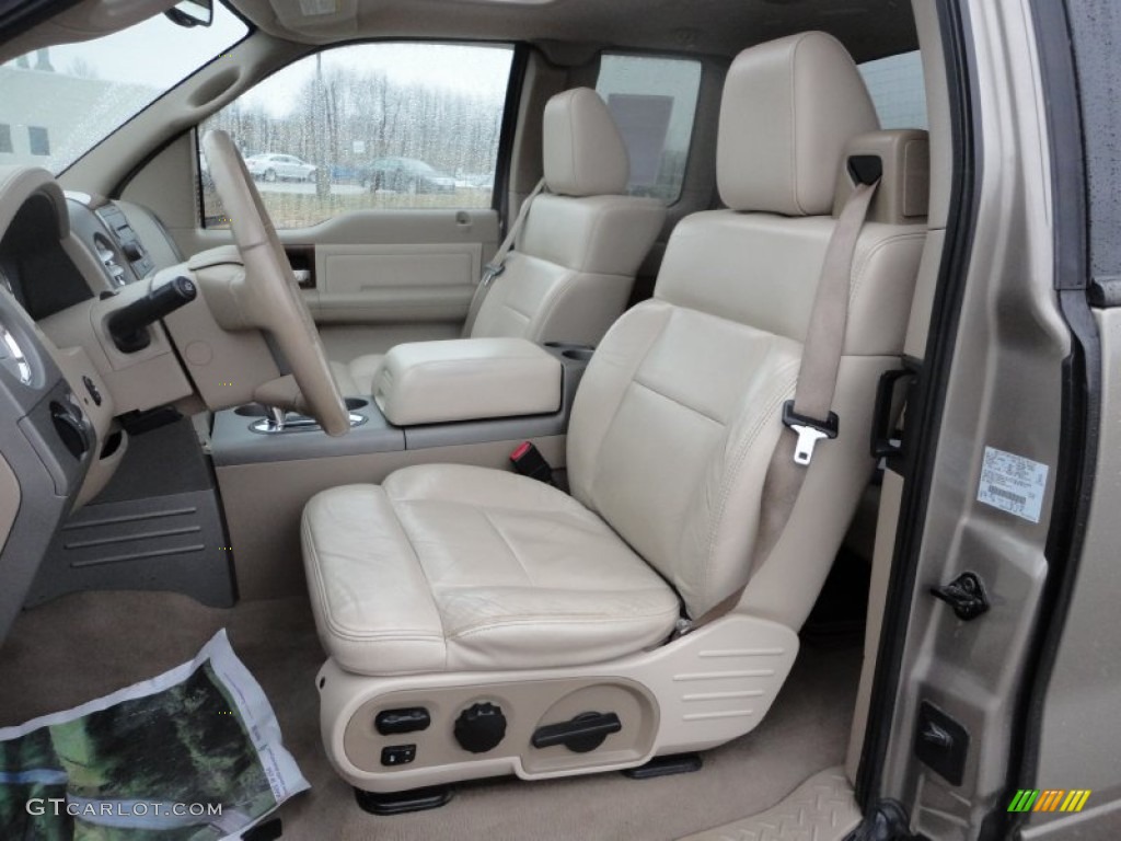 2004 F150 Lariat SuperCab 4x4 - Arizona Beige Metallic / Tan photo #6