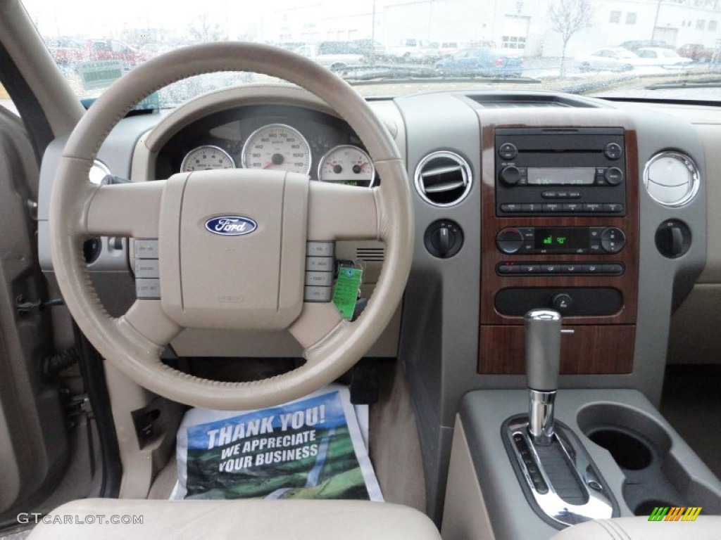 2004 F150 Lariat SuperCab 4x4 - Arizona Beige Metallic / Tan photo #8