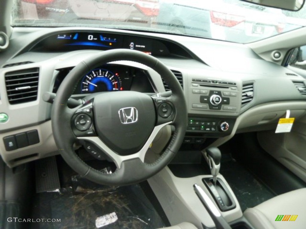 2012 Honda Civic EX-L Coupe Gray Dashboard Photo #60277153