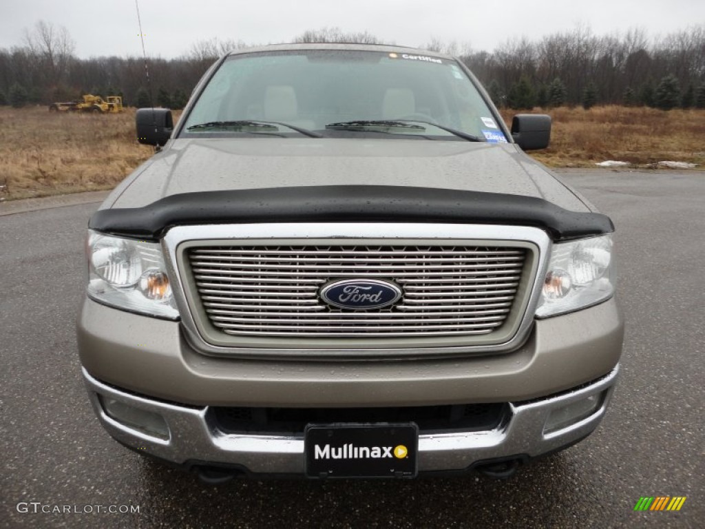 2004 F150 Lariat SuperCab 4x4 - Arizona Beige Metallic / Tan photo #12