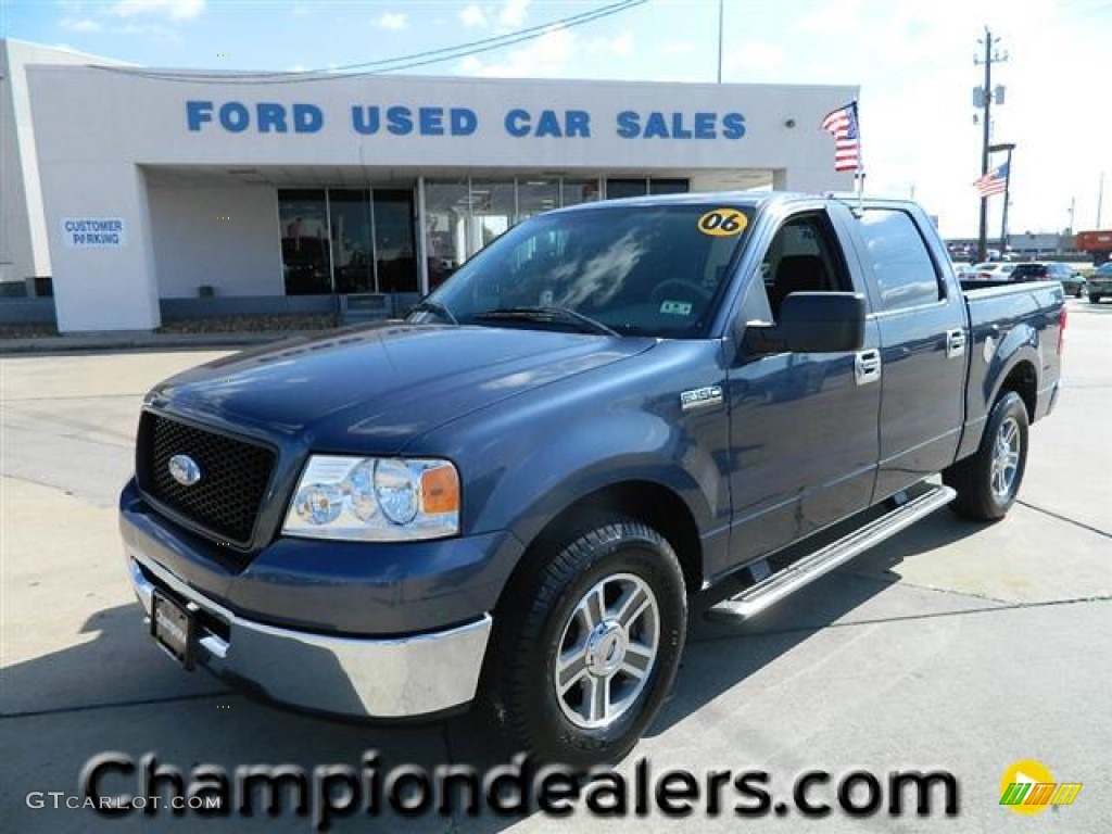 2006 F150 XLT SuperCrew - Medium Wedgewood Blue Metallic / Medium/Dark Flint photo #1