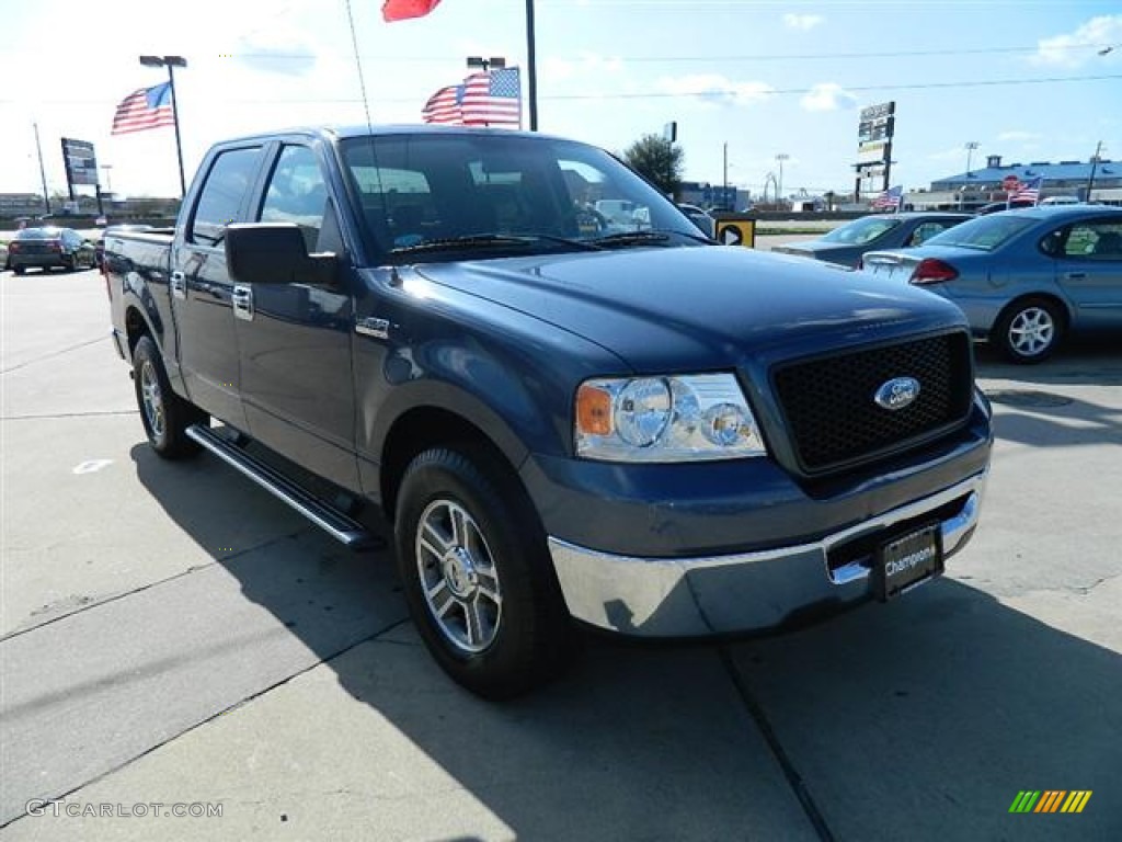 2006 F150 XLT SuperCrew - Medium Wedgewood Blue Metallic / Medium/Dark Flint photo #3