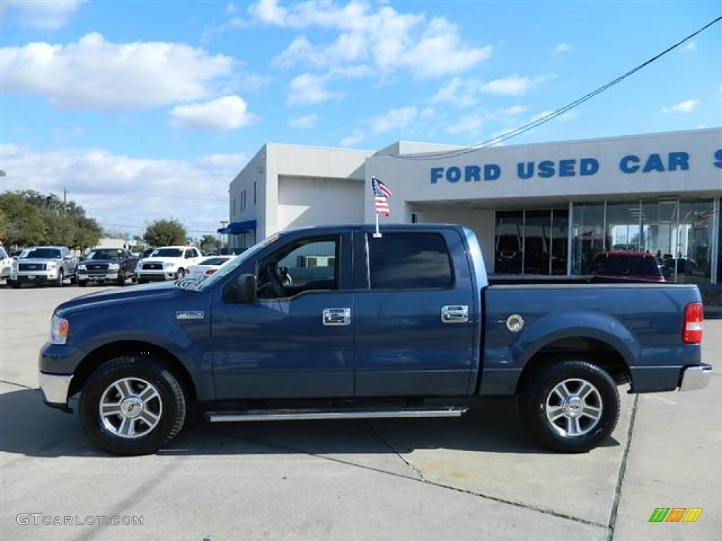 2006 F150 XLT SuperCrew - Medium Wedgewood Blue Metallic / Medium/Dark Flint photo #8