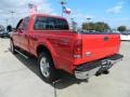 2006 Red Clearcoat Ford F250 Super Duty Lariat Crew Cab 4x4  photo #7