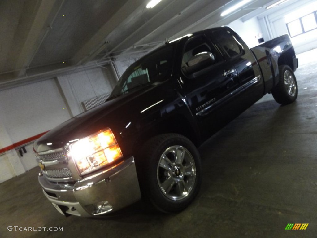 2012 Silverado 1500 LT Extended Cab 4x4 - Black / Ebony photo #1