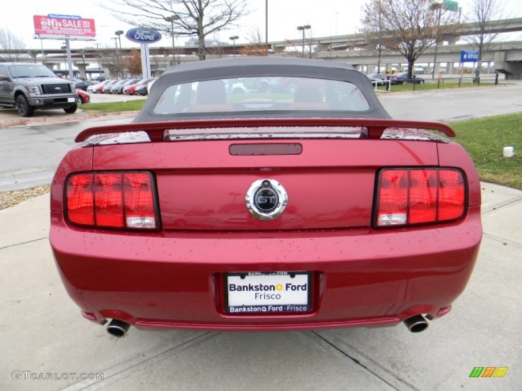 2007 Mustang GT Premium Convertible - Redfire Metallic / Black/Red photo #4