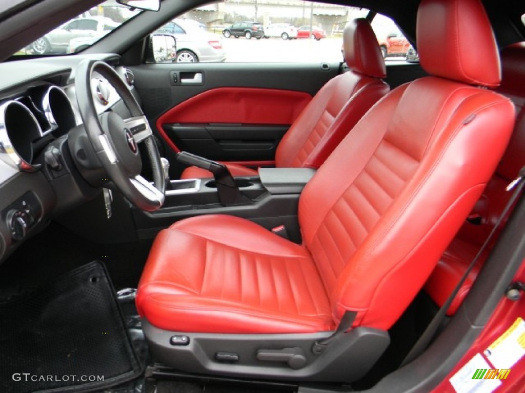 2007 Mustang GT Premium Convertible - Redfire Metallic / Black/Red photo #9