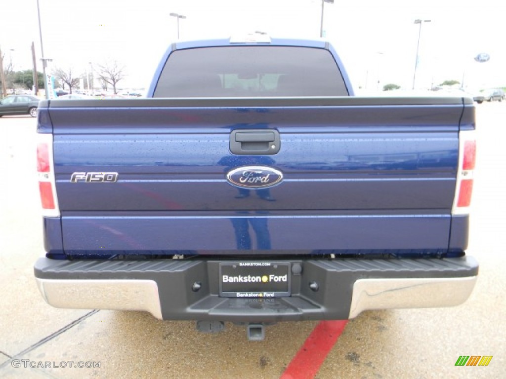 2010 F150 XLT SuperCrew - Dark Blue Pearl Metallic / Medium Stone photo #4
