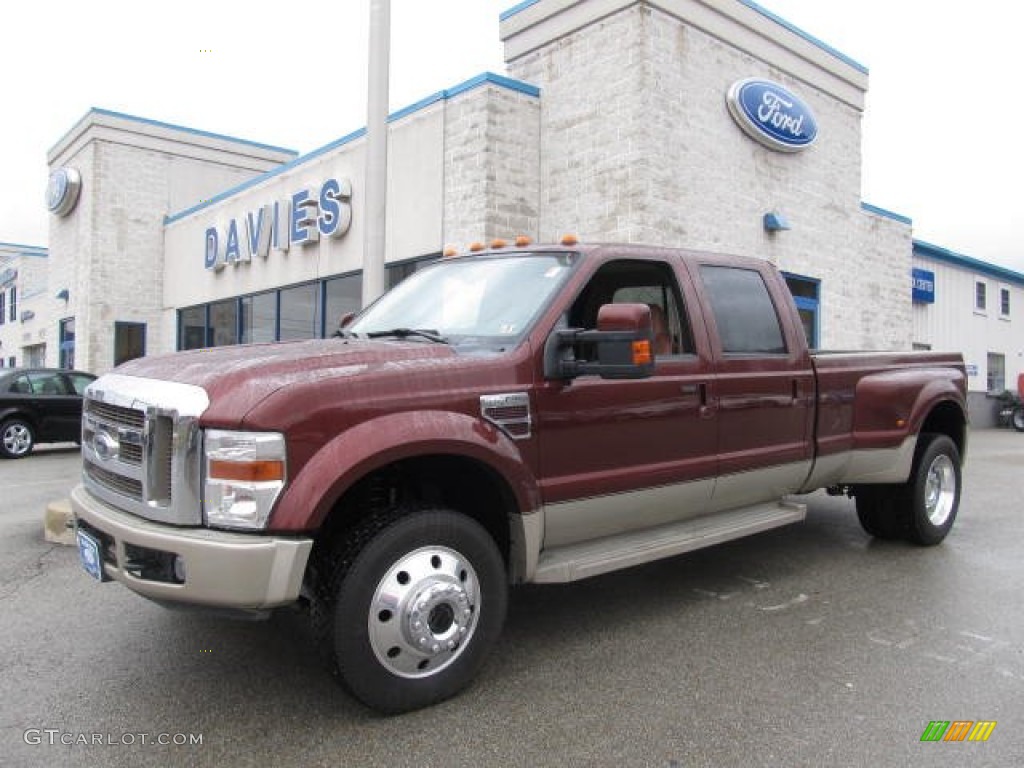 2008 F450 Super Duty King Ranch Crew Cab 4x4 Dually - Dark Copper Metallic / Chaparral Leather photo #1