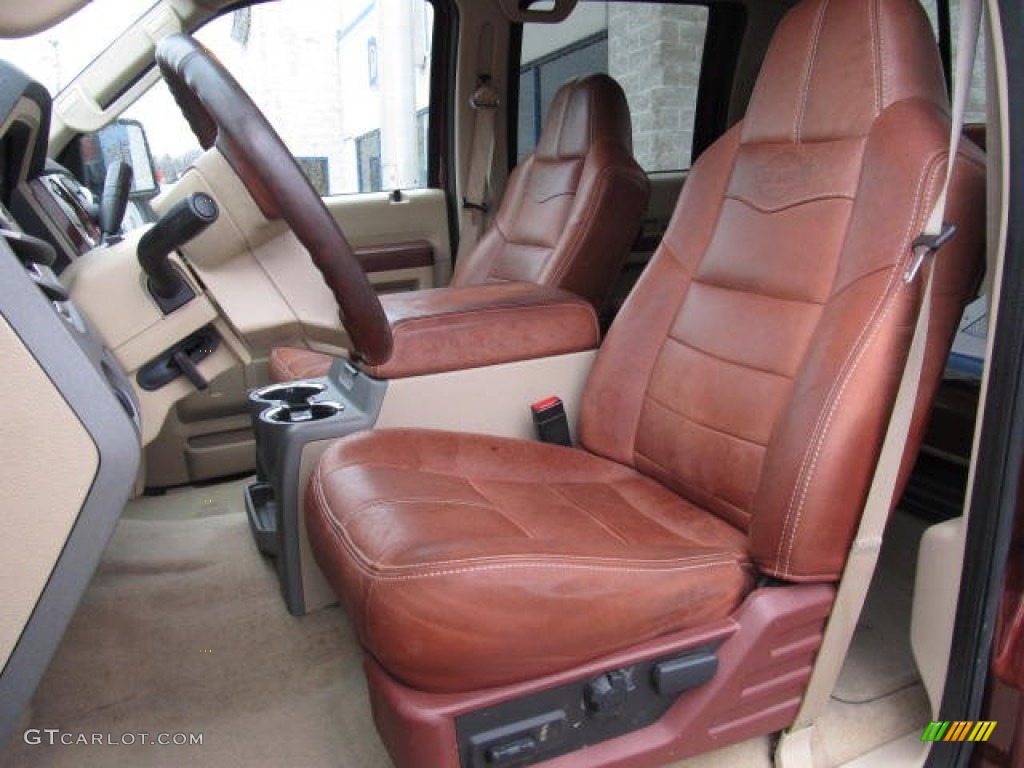 Chaparral Leather Interior 2008 Ford F450 Super Duty King Ranch Crew Cab 4x4 Dually Photo #60280871