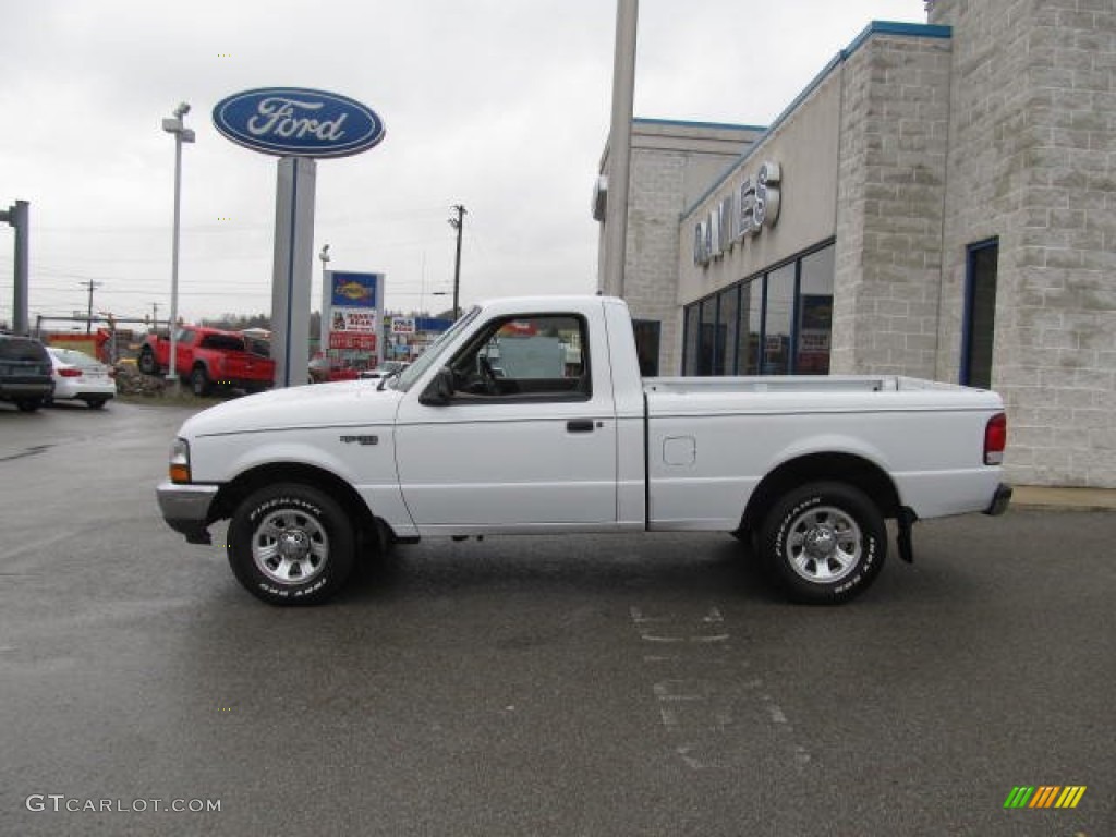 2000 Ranger XLT Regular Cab - Oxford White / Medium Prairie Tan photo #2