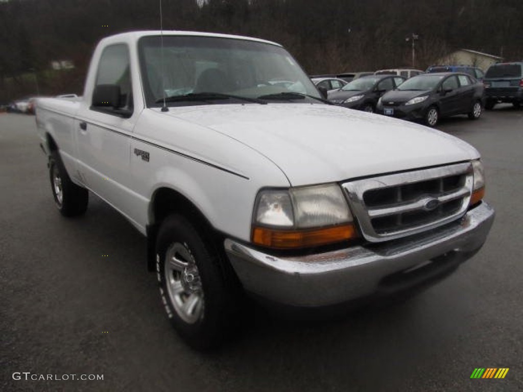2000 Ranger XLT Regular Cab - Oxford White / Medium Prairie Tan photo #5