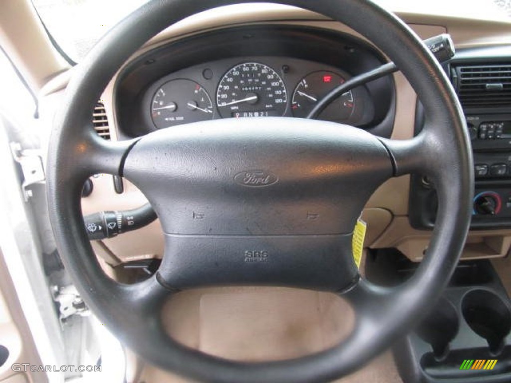 2000 Ranger XLT Regular Cab - Oxford White / Medium Prairie Tan photo #9