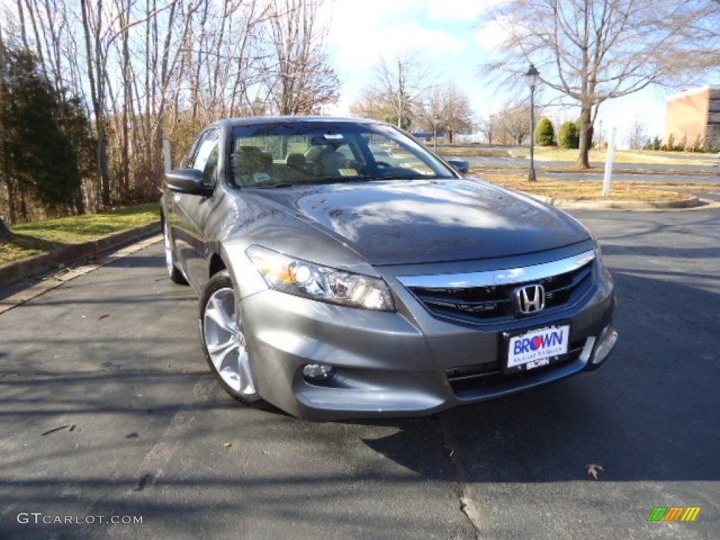 2012 Accord EX-L V6 Coupe - Polished Metal Metallic / Ivory photo #1