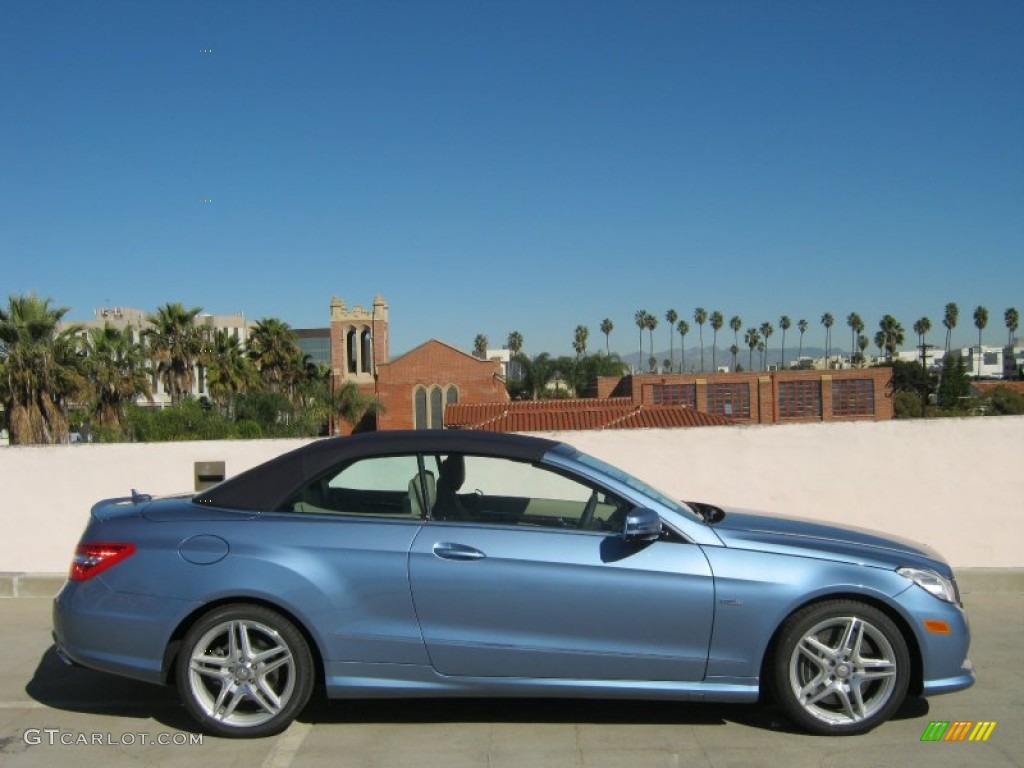 Quartz Blue Metallic 2012 Mercedes-Benz E 550 Cabriolet Exterior Photo #60286616