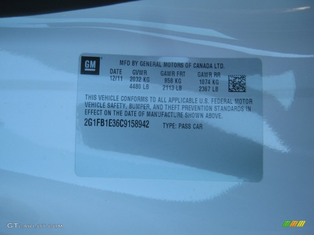 2012 Camaro LT Coupe - Summit White / Black photo #23
