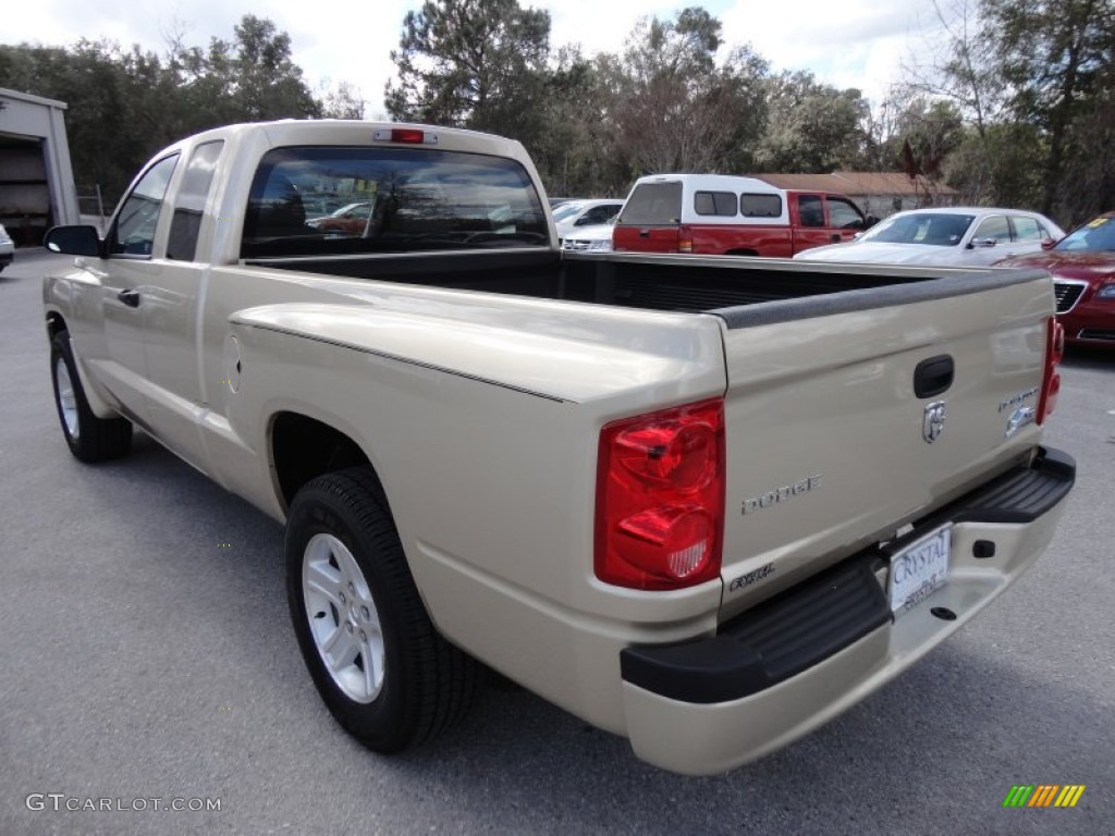 2011 Dakota Big Horn Extended Cab - White Gold Metallic / Dark Khaki/Medium Khaki photo #3