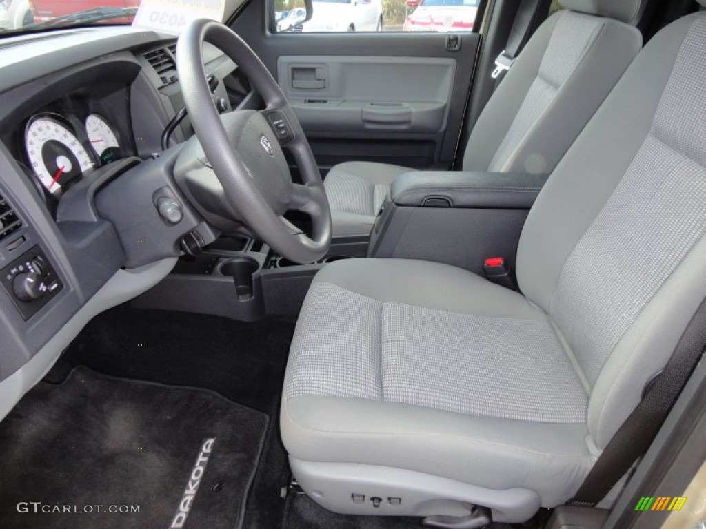 2011 Dakota Big Horn Extended Cab - White Gold Metallic / Dark Khaki/Medium Khaki photo #4