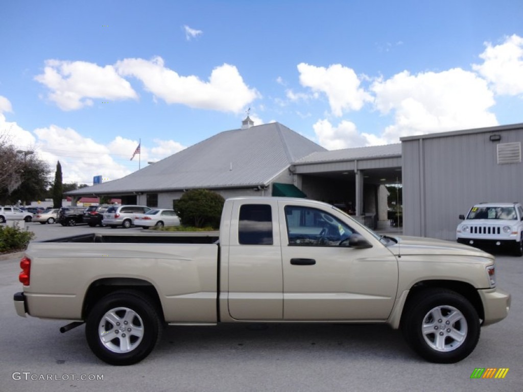 2011 Dakota Big Horn Extended Cab - White Gold Metallic / Dark Khaki/Medium Khaki photo #9