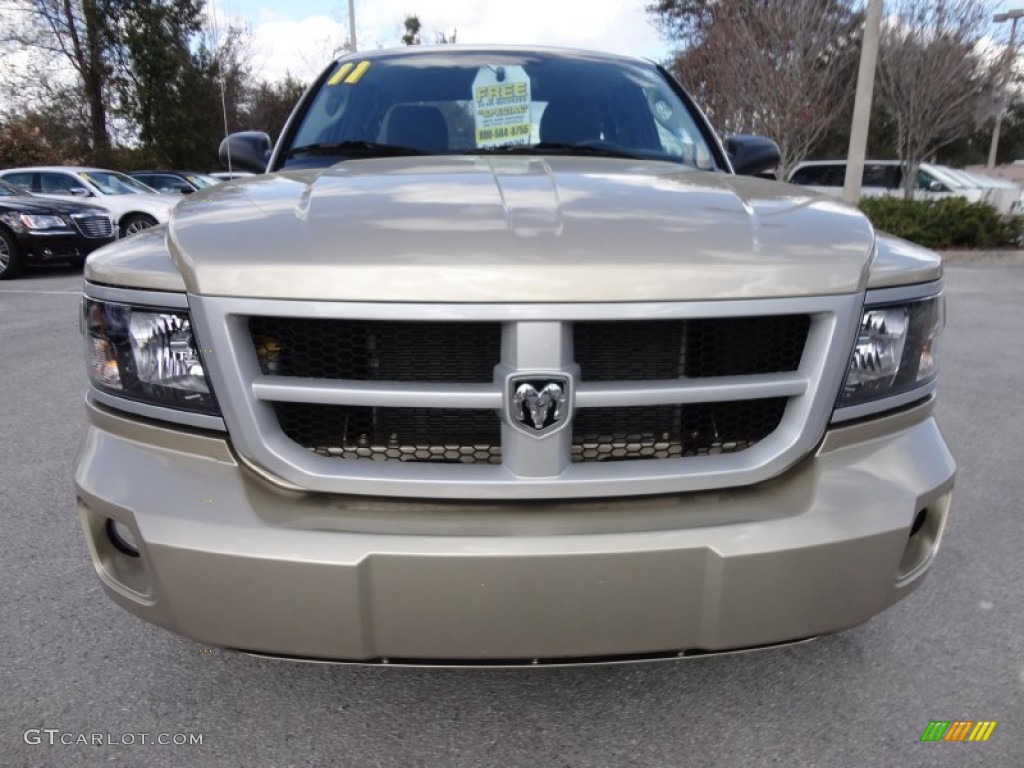 2011 Dakota Big Horn Extended Cab - White Gold Metallic / Dark Khaki/Medium Khaki photo #13