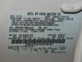 UG: White Platinum Metallic Tri-Coat 2012 Ford Flex Limited Color Code