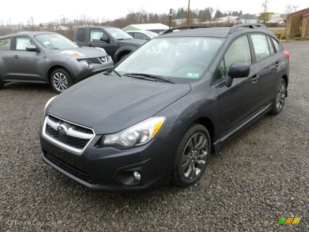 2012 Impreza 2.0i Sport Premium 5 Door - Dark Gray Metallic / Black photo #3