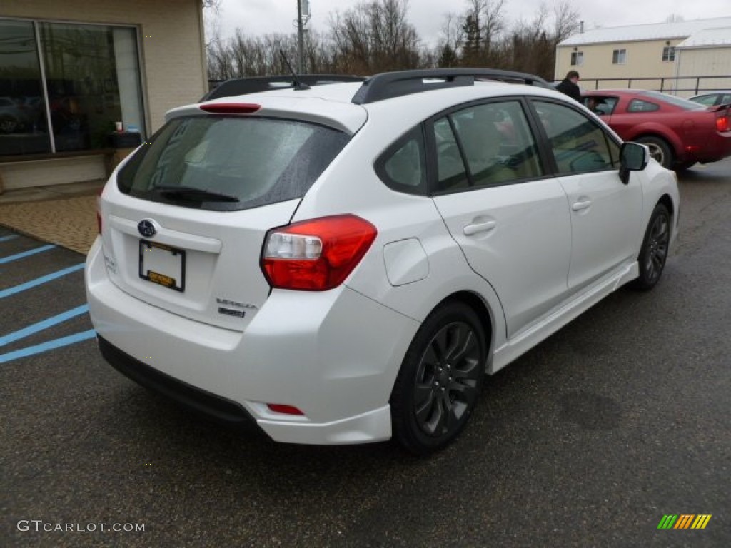 2012 Impreza 2.0i Sport Premium 5 Door - Satin White Pearl / Ivory photo #7