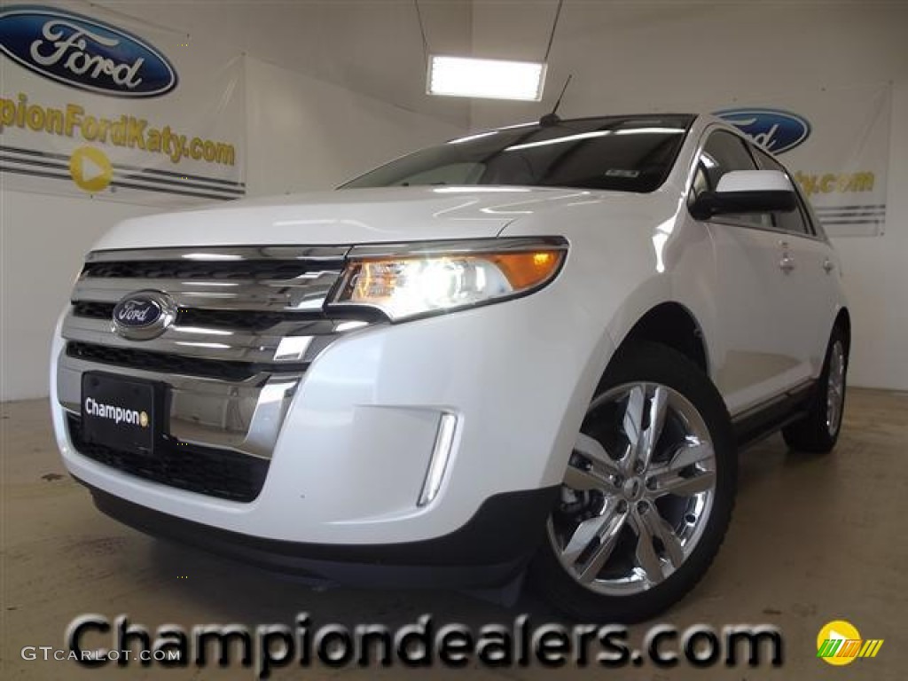 2012 Edge Limited EcoBoost - White Platinum Metallic Tri-Coat / Medium Light Stone photo #1