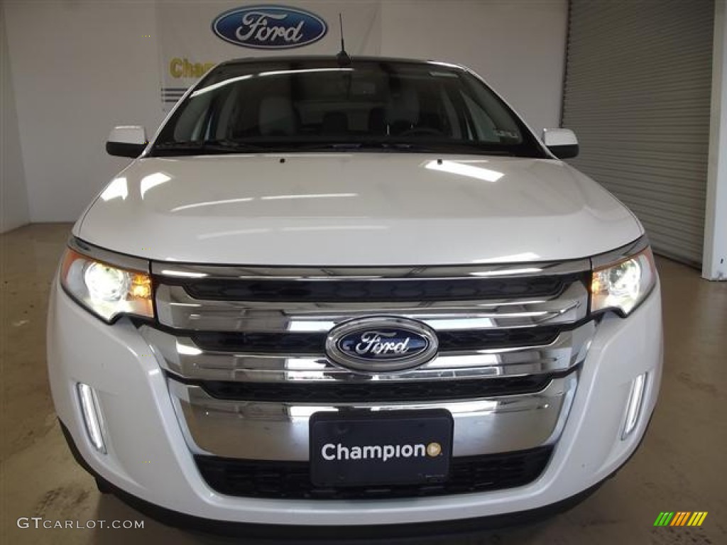 2012 Edge Limited EcoBoost - White Platinum Metallic Tri-Coat / Medium Light Stone photo #2