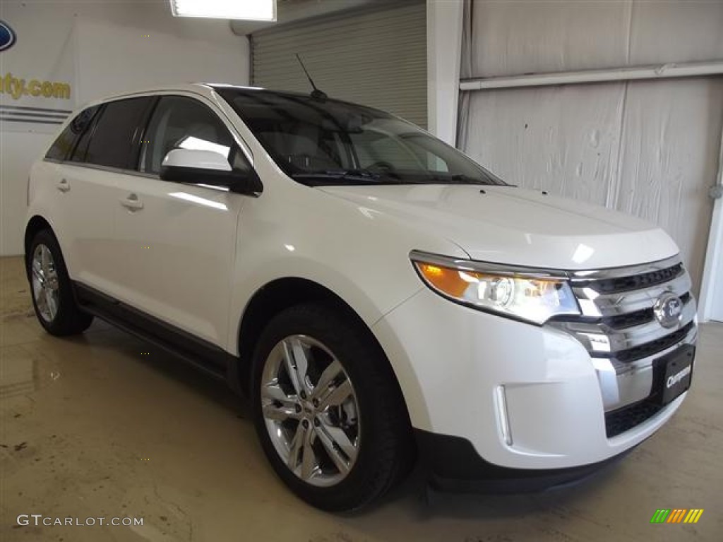 2012 Edge Limited EcoBoost - White Platinum Metallic Tri-Coat / Medium Light Stone photo #3