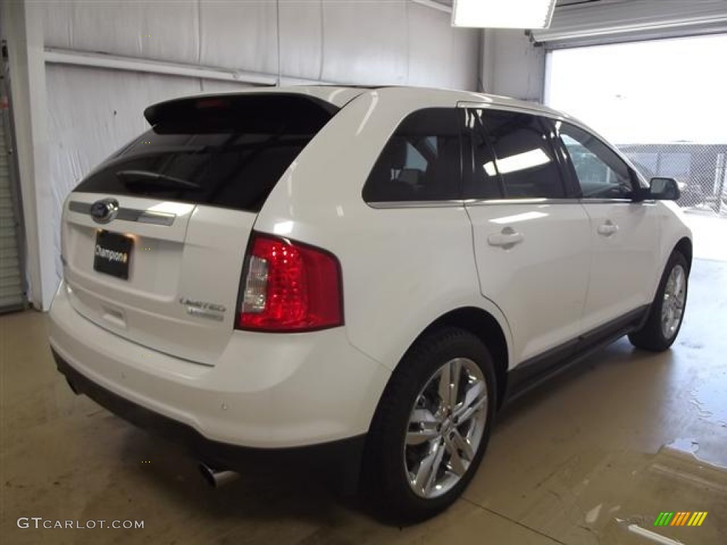 2012 Edge Limited EcoBoost - White Platinum Metallic Tri-Coat / Medium Light Stone photo #4